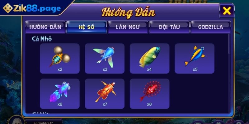 Đại Chiến Thái Bình Dương Zik88 - Thưởng Tay Không Kịp Đếm 3 Nhiều loại sinh vật giá trị thưởng cao